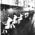 a crew of "telephone girls" telephone operators circa 1910